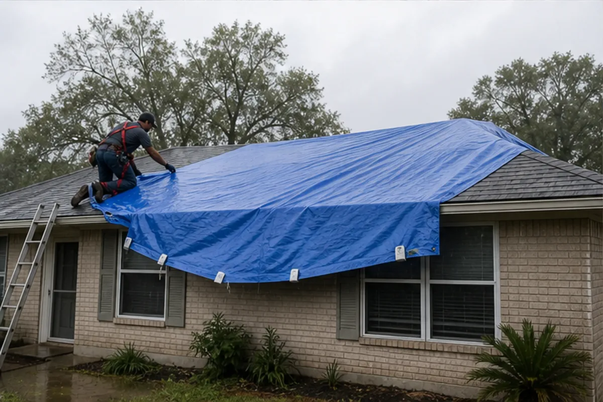 Emergency Roof Tarping Houston TX for Active Leak Protection