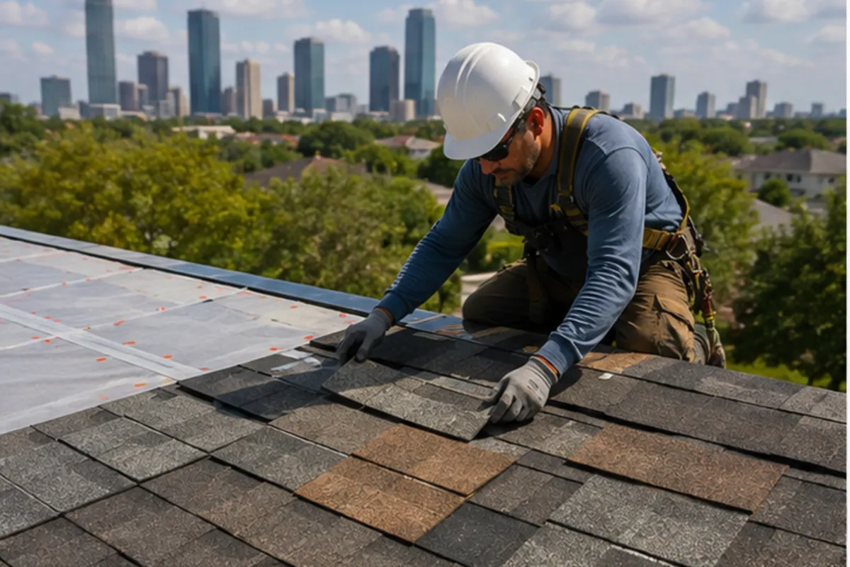 Asphalt Shingle Roofing in Houston for Repair and Replacement Projects